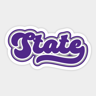 Retro State Script // Kansas Purple Proud Sticker